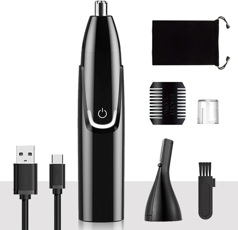 Nose and Ear Hair Trimmer Clipper, Professional Facial Hair Trimmer for Men and Women with Dual Edge Blade