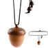 Wooden Acorn Essential Oil Car Diffuser Air Freshener - Hang Decoration, Brown