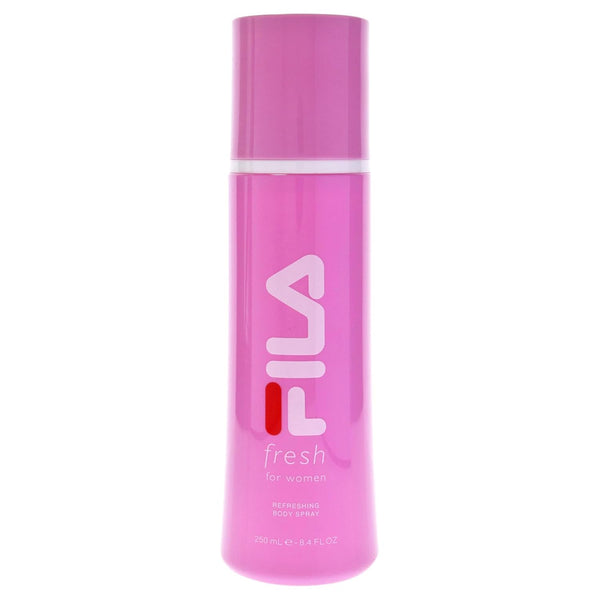 Fila Fresh Body Spray for Women - Intense Designer Fragrance with Lemon, Strawberry, Rose - 8.4 Oz Pink Bottle