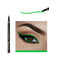 GLOGLOW Cat Eye Makeup Liquid Eyeliner Pen, Waterproof Neon Colorful Long-lasting Black Makeup Tools (Green)