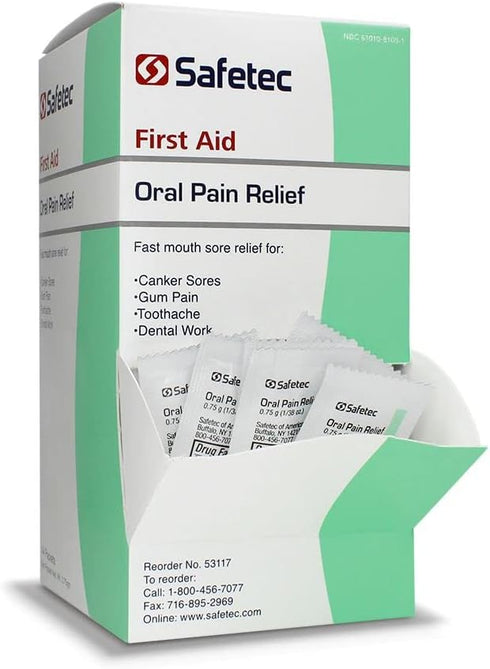 Oral Pain Relief, 0.75 Gram Packets - Box of 144