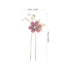 NUOBESTY 4Pcs Handmade Wedding Hair Clip Comb, Pearl Floral Leaf Hair Accessories for Women (Purple)
