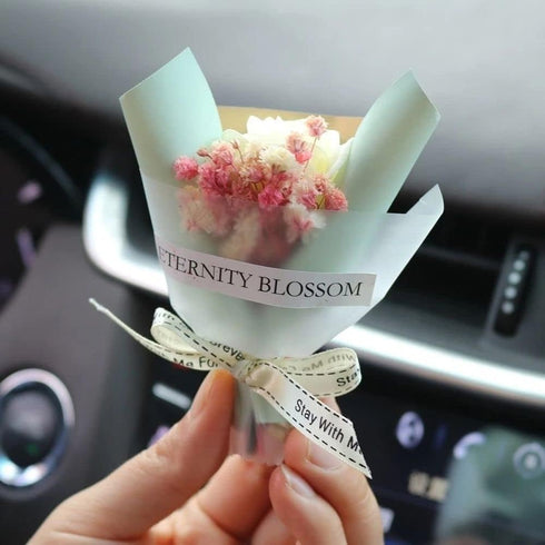 Mini Dried Flowers Bouquet for Car Air Vent Clips, Car Air Fresheners, Interior Accessories