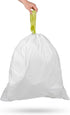 NSTB-6-30 6 20 30 count NINESTARS Extra Strong White Trash Bag w/Drawstring Closure, Gal. / L.