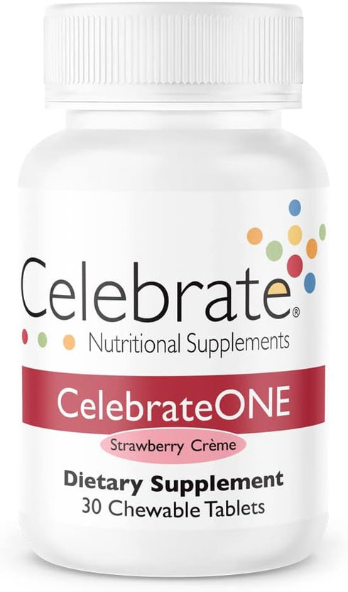 Celebrate Vitamins CelebrateONE Bariatric One A Day Multivitamin without Iron, Chewables, Strawberry Creme, 30 Count