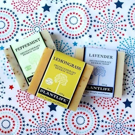 Plantlife Lemongrass 3-pack Bar Soap - Moisturizing and Soothing Soap Made with Plant-Based Ingredients