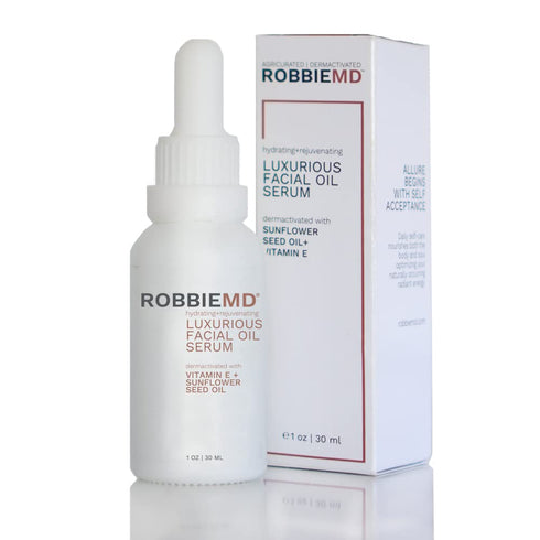 Luxurious Facial Oil Serum, Cold Pressed Organic Sunflower Oil and Vitamin E for Deep Hydration (1 oz / 30 ml)