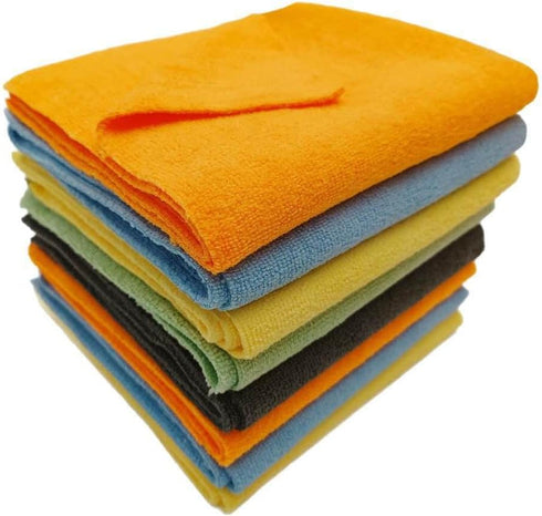 SUGONGDA Pack 100 Microfiber Cleaning Cloth, Multi-Color, Lint-Free, Reusable