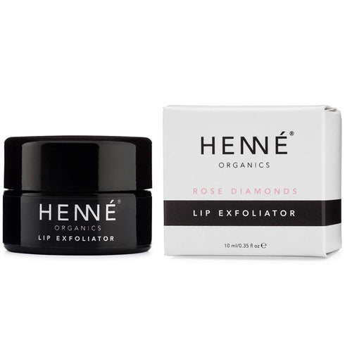 Henné Organics Natural and Organic Lip Exfoliator - Sugar Scrub with Rose Diamonds