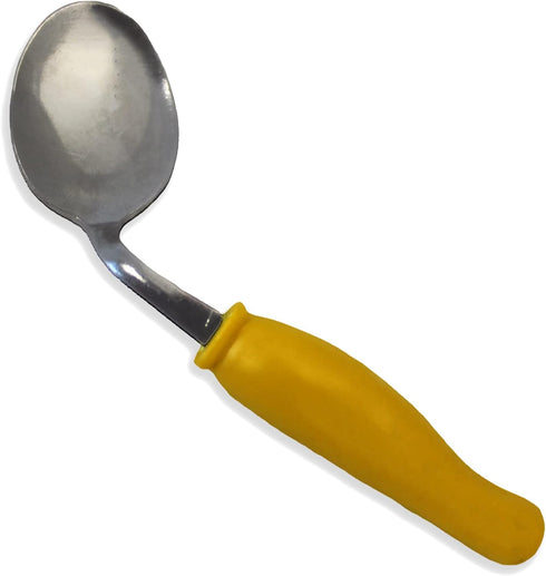 Rehabilitation Advantage Left Handed Child Bent Offset Spoon in Yellow