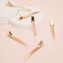 Kitsch Professional Alligator Clips for Hair Styling – 3.5" Aluminum Hair Sectioning Clips, Rose Gold, 6 Pcs