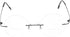 Fuisetaea Round Rimless Frame Reading Glasses for Men Women, +2.50 Titanium Alloy Lightweight Eyeglasses