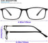 Professional Reading Glasses - Blue Light Blocking Computer Readers for Men/Women with Spring Hinges