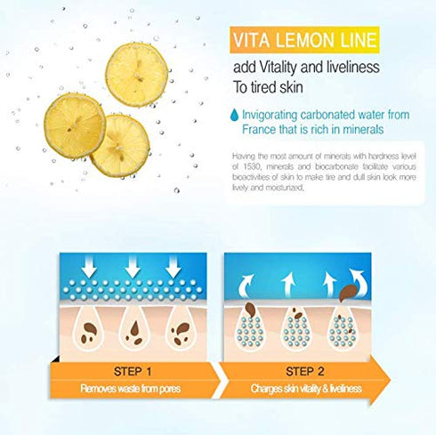 MIZON Vita Lemon Peeling Gel, 150g/5.3 Oz - Lemon Peel Oil and Sparkling Water Exfoliating Gel