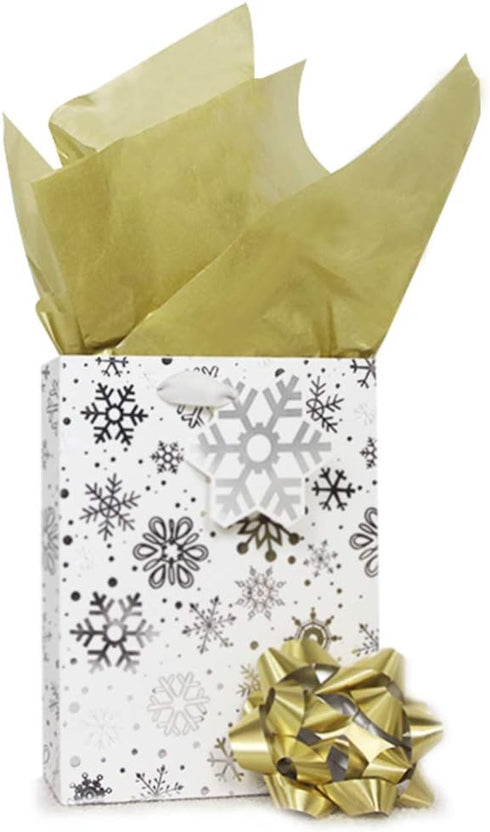 UNIQOOO 60 Sheets Metallic Gold Foil Gift Tissue Paper Bulk, Large 20X26 Inch for Gift Wrapping