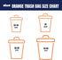 Plasticplace 55-60 Gallon Trash Bags, 1.2 Mil, Orange Heavy Duty Garbage Can Liners, 38” x 58” (50 Count)