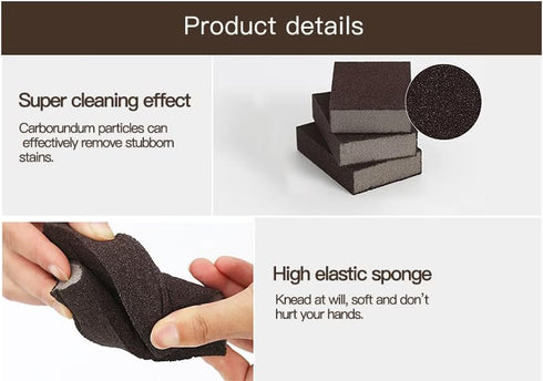 6pcs/lot Magic Cleaning Sponge, Carborundum Sponge Brush, Nano Sponge Washing Tool, 3.94 * 2.76 * 0.98in