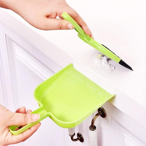 TopHomer Set Counter Mini Broom and Dustpan Compact Cleaning Kit Nesting Snap-On Design Saving Space for Pet Cages