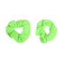 Set of 8 Neon Color Solid Scrunchies, Hair Scrunchy (Pink, Yellow, Green, Orange)