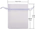 HRX Package 100pcs White Organza Jewelry Bags, Drawstring 3 x 4 inch Mini Candy Pouches for Small Presents, Jewelry