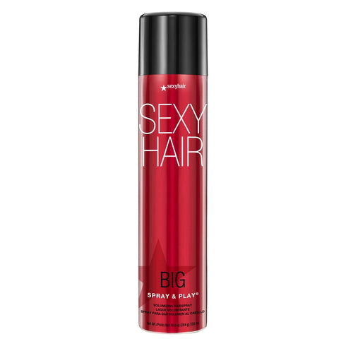 SexyHair Big Spray & Play Volumizing Hairspray, 10 Oz | Hold and Shine | All Hair Types | Up to 72 Hour Humidity
