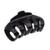 Parcelona French Tubular Black 3" Hair Claw Clip, Celluloid Covered Spring No Slip Grip for Women