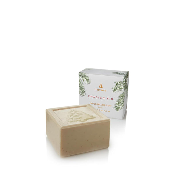 Thymes Frasier Fir Bar Soap, Pine Tree Scented Hand and Body Soap, 5.5 oz