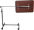 Kcelarec Bed Tray Overbed Table with Wheels, Rolling Tray Tables for Bed or Chair - Rolling Side Table (Brown)