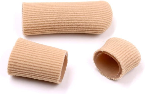 ERGOfoot 6 Pack Toe Caps - Close Finger Toe Sleeve Tubes Gel Rubbing Tube to Prevent Bunions, Hammertoes