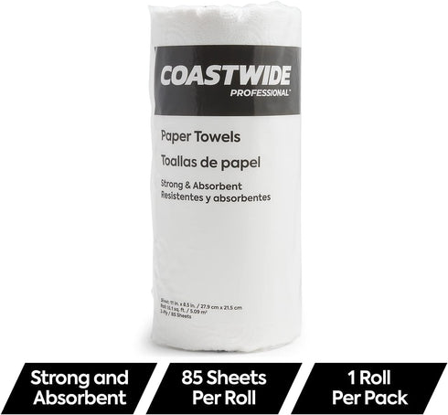 STAPLES Coastwide Professional Kitchen Rolls - 2-Ply Paper Towels, 1 Roll, 85 Sheets/Roll (CW21810)