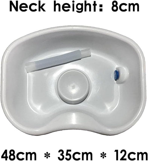 pistro 70cm Neck Rest Bed Shampoo Basin Hair Washing Tray for Sink Salon Equipment Portable Shampoo Bowl Wash Basin