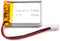 Rechargeable 3.7V 400mAh Li Lipo Lithium Polymer Ion Battery Pack with 2 Pin 2.0mm JST Connector, MSDS Verified Part