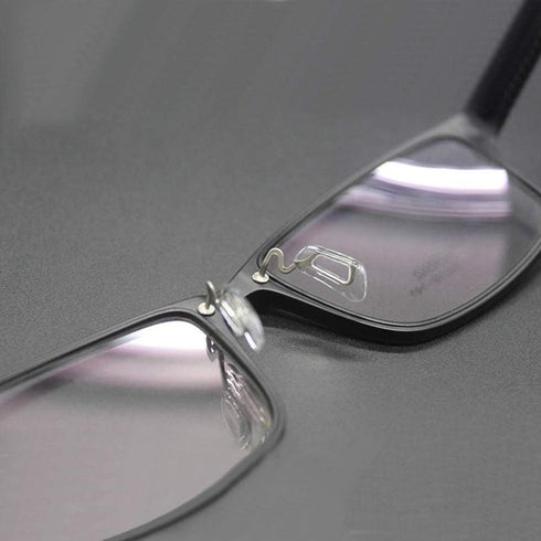 12.4mm D Shape Eyeglass Nose Pads, 5 Pairs Push-in Soft Silicone Nose Pieces for Glasses, Anti-Slip for Eyeglasses