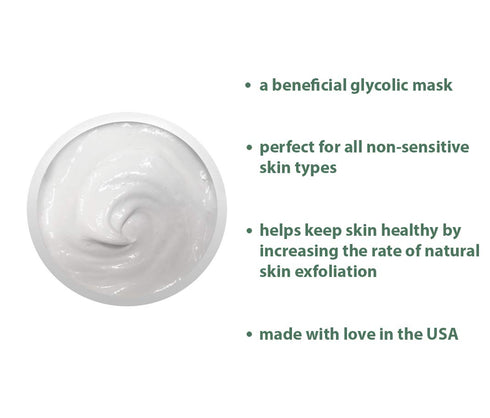 Raya Glycolic Exfoliating Masque with AHA and BHA - Facial Treatment Mask for Non-Sensitive Skin