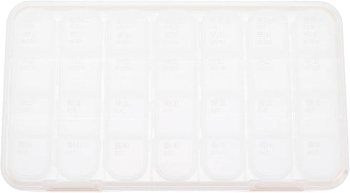 Ipetboom Portable 7-Day Pill Organizer Case, White 28 Compartments Mini Medicine Storage Box