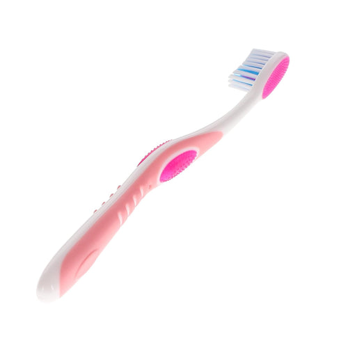 House Brand Dentistry 500177 72/Pk HSB Adult Toothbrushes with Tongue Brush