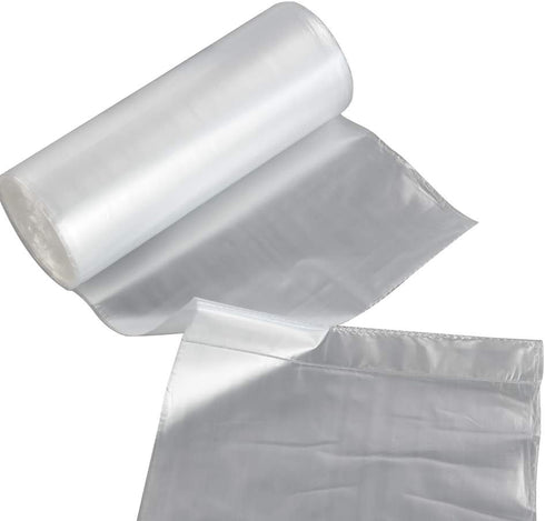 1.5 Gallon Small Trash Can Liners, Clear and Grey Plastic Garbage Bags, 150 Counts (6 Rolls)