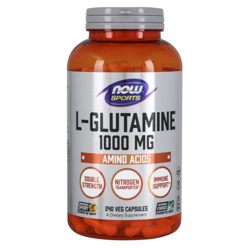Now Foods L-Glutamine 1000 mg Supplement, 240 Capsules