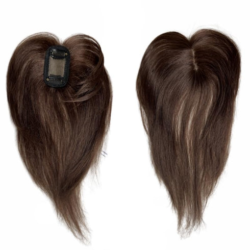 Natural Human Hair Bangs, Side Fringe Clip-in Extensions, Invisible Hairpieces for Women, Dark Brown