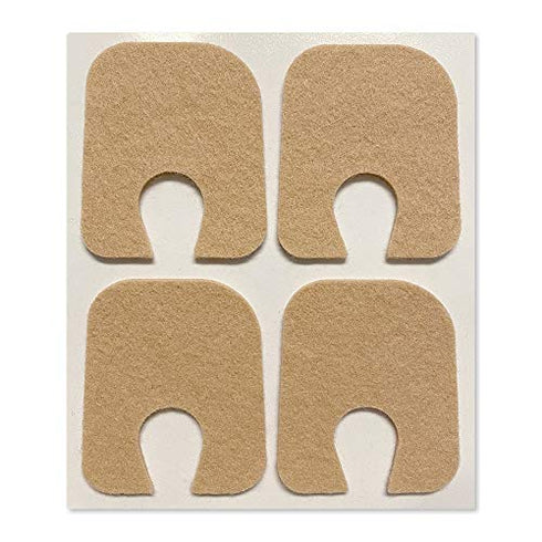 Aetna Foot Products Adhesive Felt U-Shaped Callus or Toe Pads, Pack of 100, 1/8" Thick