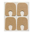 Aetna Foot Products Adhesive Felt U-Shaped Callus or Toe Pads, Pack of 100, 1/8" Thick
