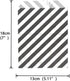 Tvoip 50 Pcs 5 x 7 Inches White and Black Striped Paper Bags, Holiday Wedding Favor Treat Bags