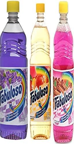 Fabuloso Multi-Purpose Cleaner Liquid, 16.9 fl oz Bottles, Assorted Scents Variety Bundle of 3 Bottles