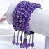 Certified Natural Amethyst Bracelet 8mm Beads - Healing, Peace, Love