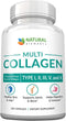 Multi Collagen 180 Protein Capsules - Type I, II, III, V, X Collagen Pills - 2025mg per Serving