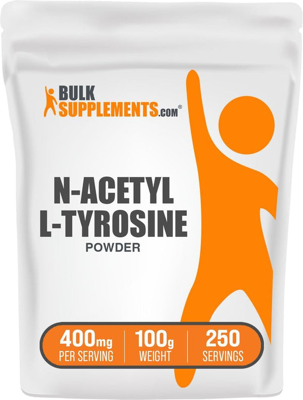 BulkSupplements.com N-Acetyl L-Tyrosine Powder - 400mg per Serving, 100g (Pack of 1)