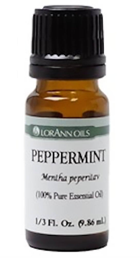 LorAnn Peppermint Oil, 100% Pure Food Grade, 1/3 Ounce Dropper Bottle