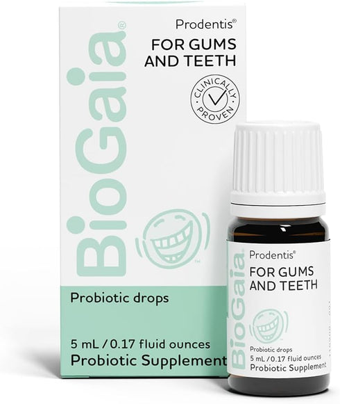 BioGaia Prodentis Drops, 25 Day Supply, Dental Probiotics for Teeth & Gums, Promotes Oral & Gut Health