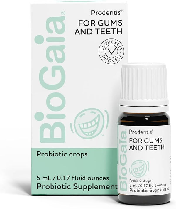 BioGaia Prodentis Drops, 25 Day Supply, Dental Probiotics for Teeth & Gums, Promotes Oral & Gut Health