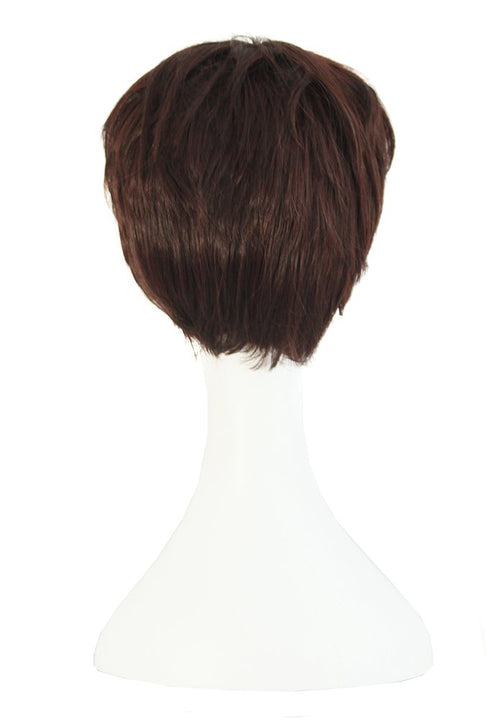 MapofBeauty Fashion Women Natural Short Curly Wig, Dark Brown